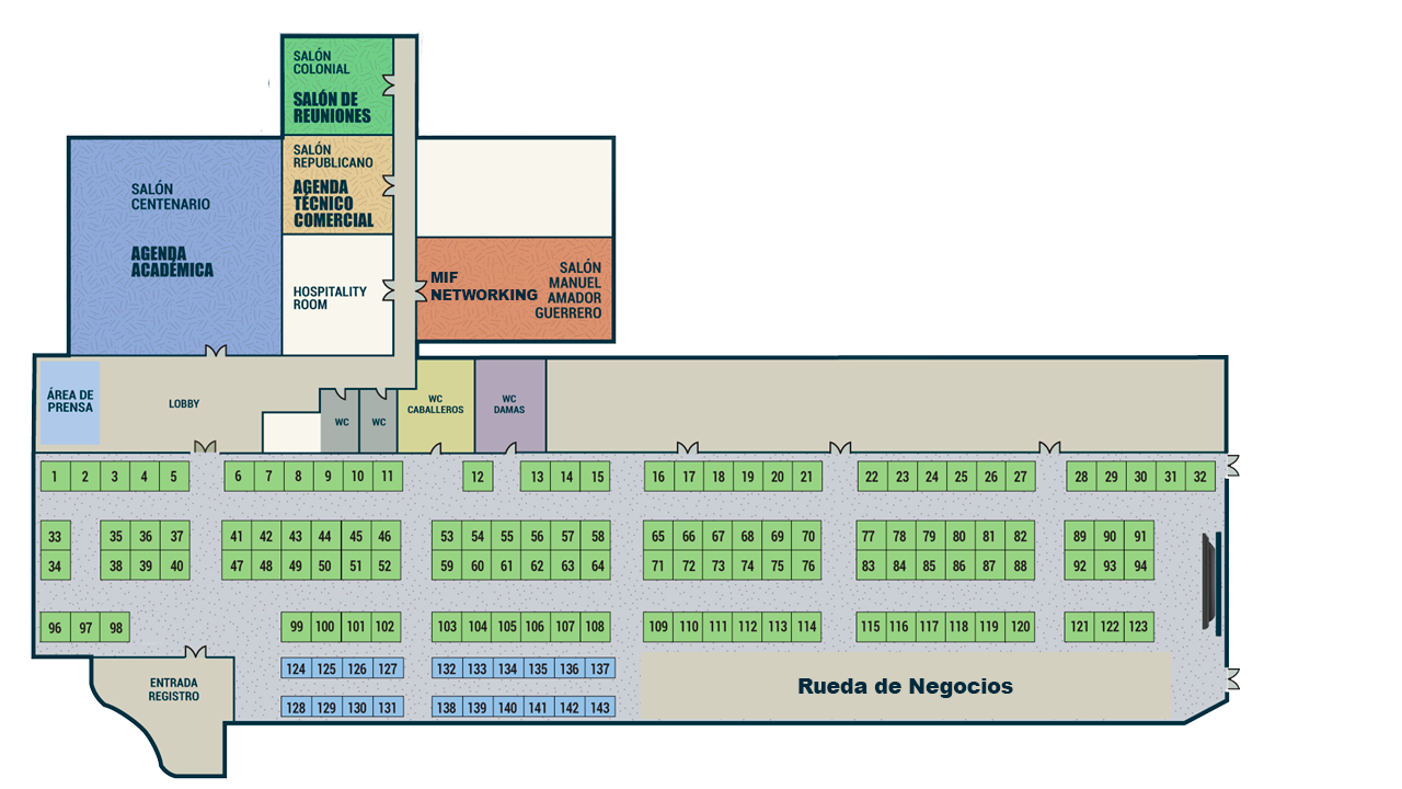 Plano de exhibición Expo Minera Internacional