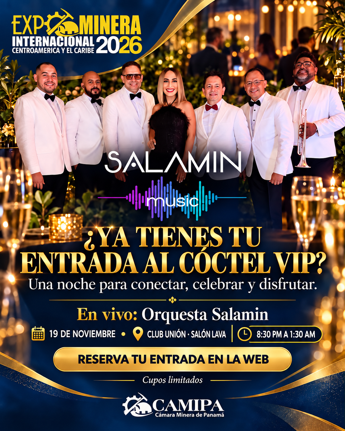 Ambiente del Cóctel VIP ExpoMinera